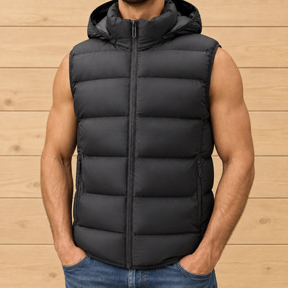 Thickened Hooded Puffer Vest
