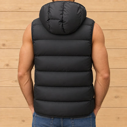 Thickened Hooded Puffer Vest