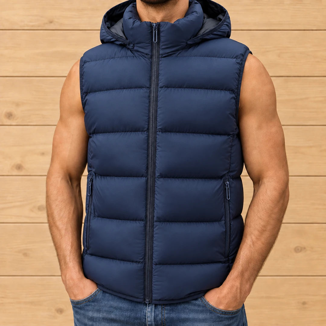 Thickened Hooded Puffer Vest