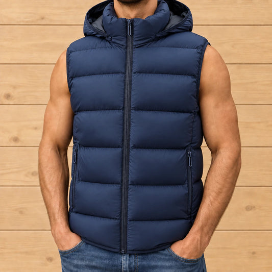 Thickened Hooded Puffer Vest