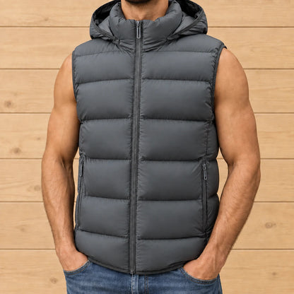 Thickened Hooded Puffer Vest