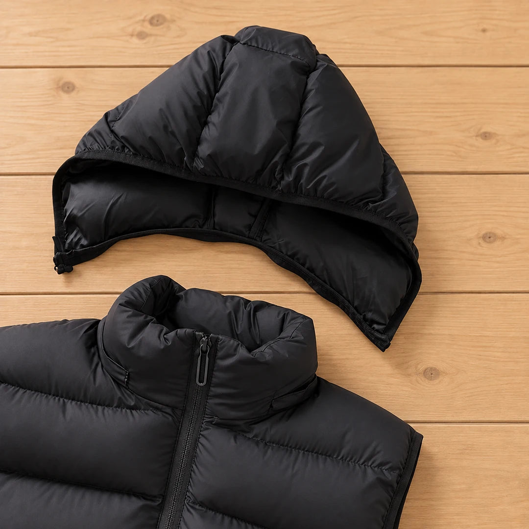 Thickened Hooded Puffer Vest
