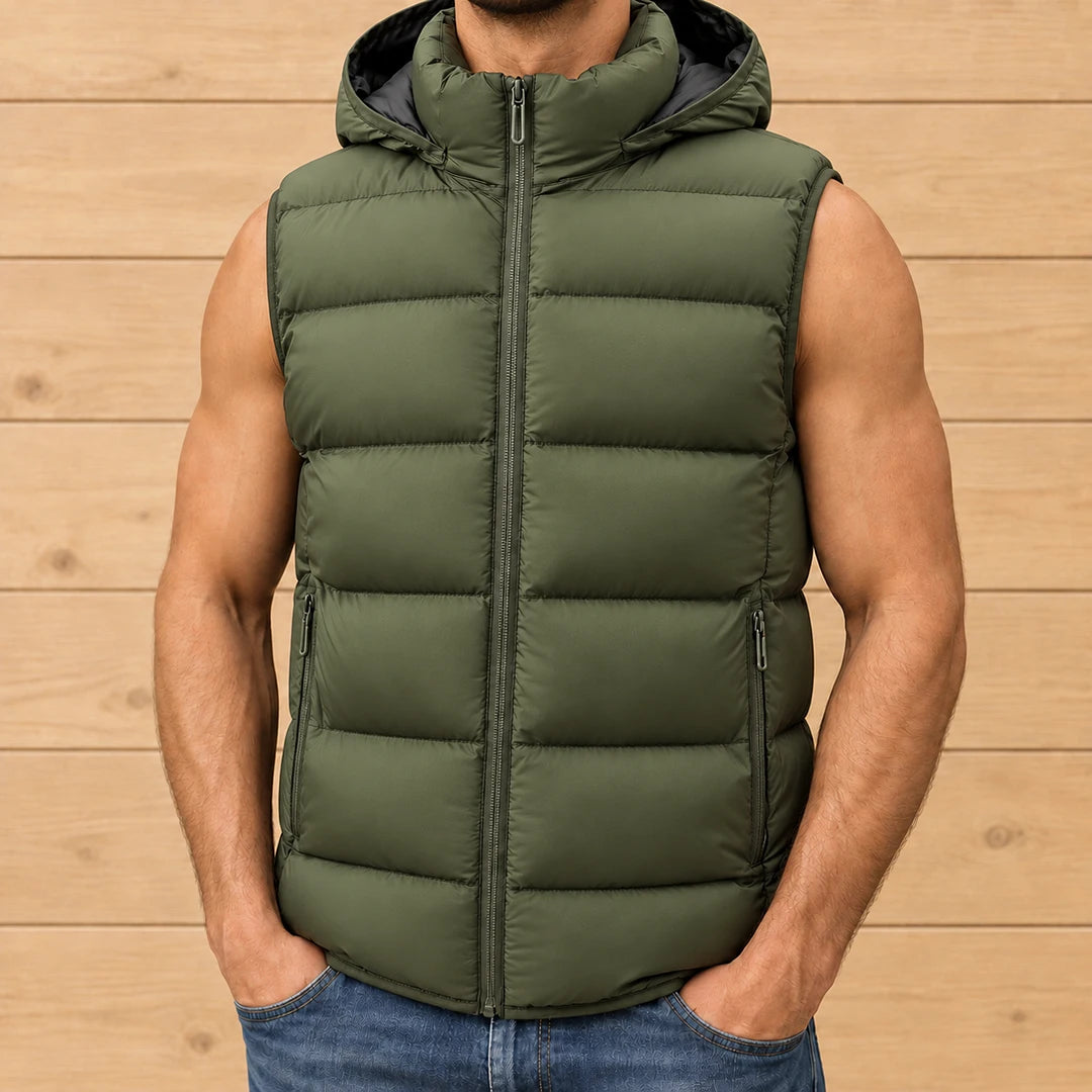 Thickened Hooded Puffer Vest