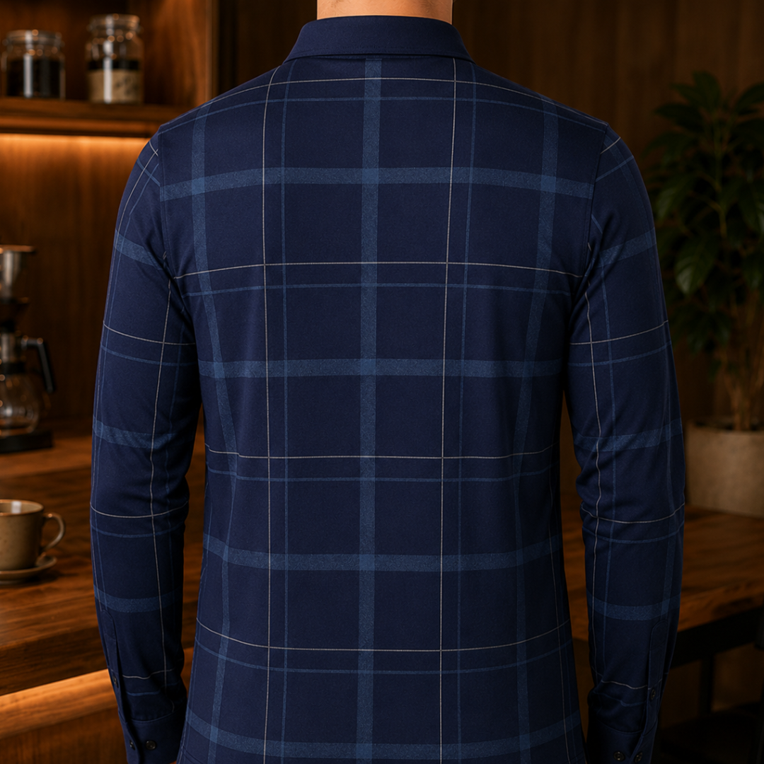 Casual Plaid Polo Shirt