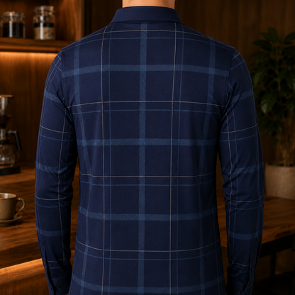 Casual Plaid Polo Shirt