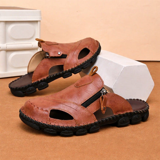 Half-Cup Leather Sandals
