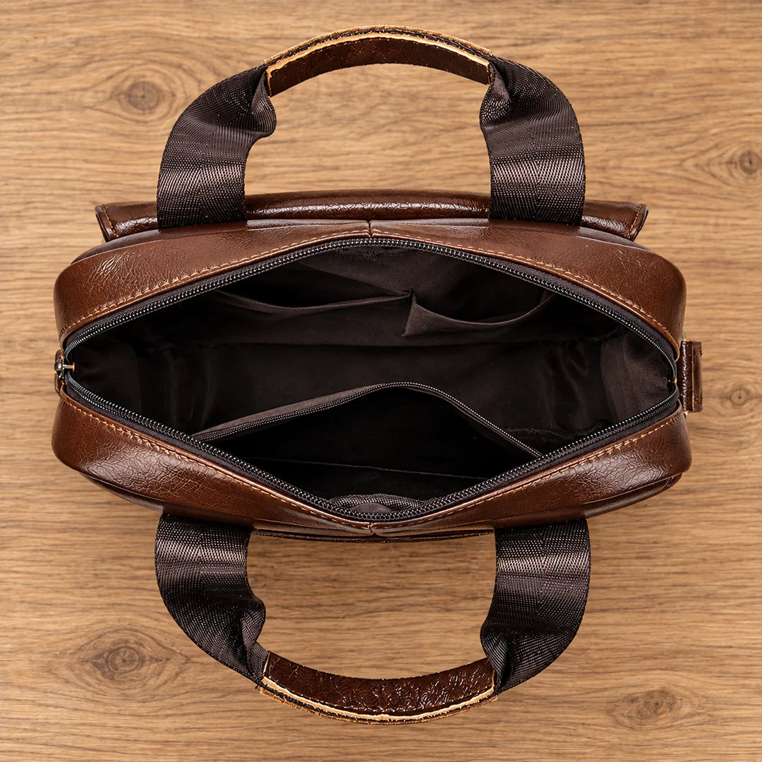 Vertical Leather Crossbody Bag