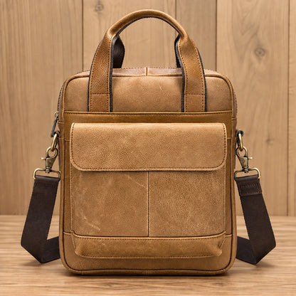 Vertical Leather Crossbody Bag