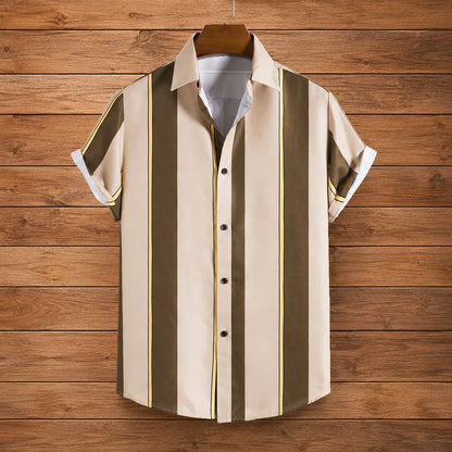 Vertical Striped Button Shirt
