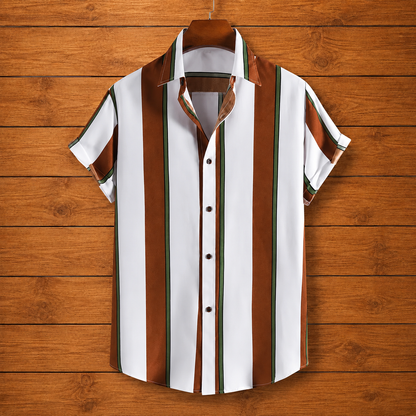 Vertical Striped Button Shirt