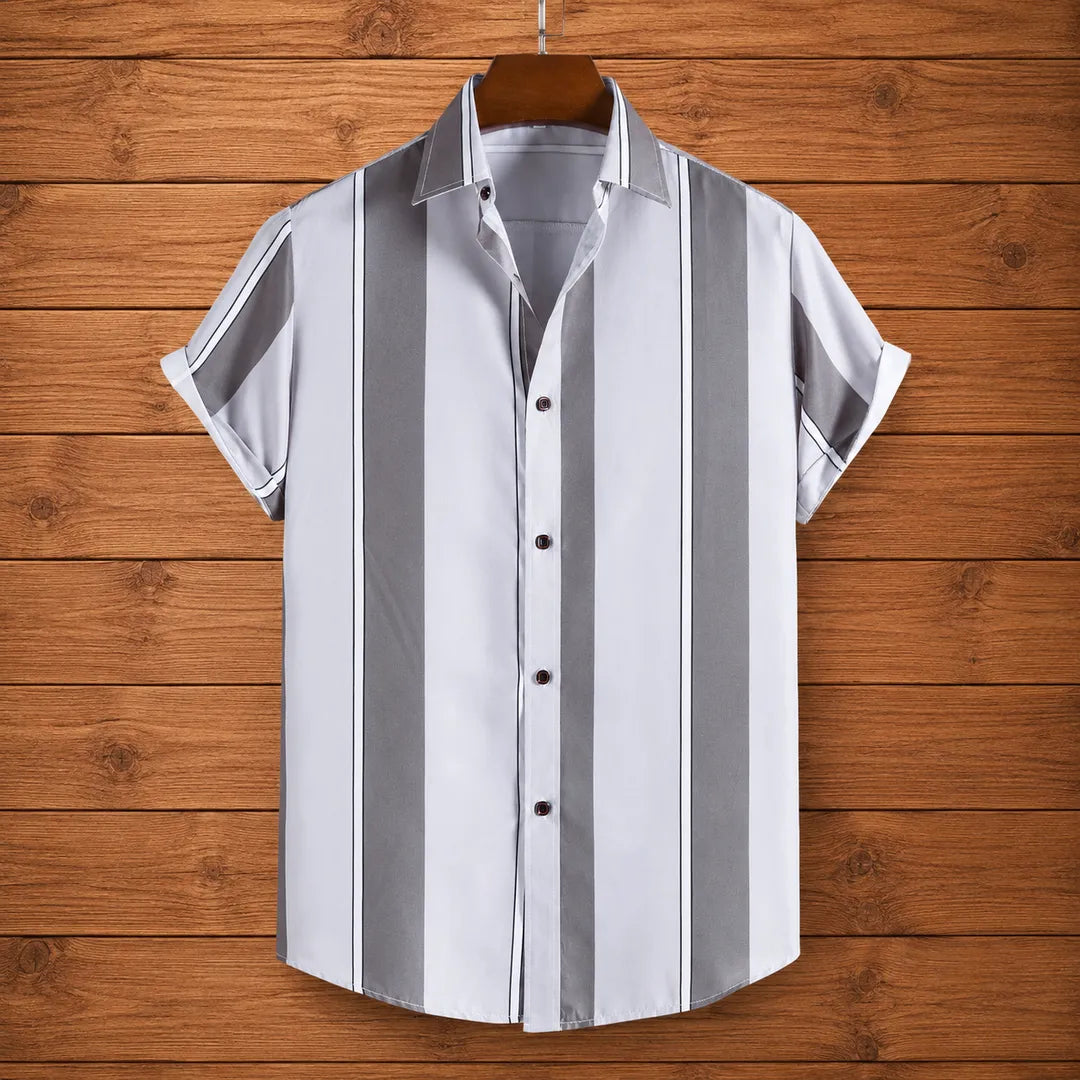 Vertical Striped Button Shirt