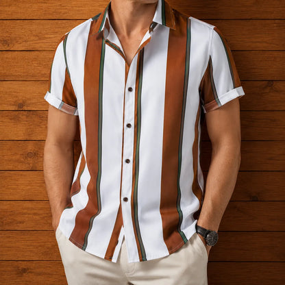 Vertical Striped Button Shirt