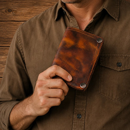 Vintage Leather Organizer Wallet