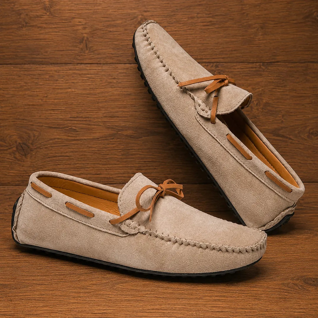 Vintage Suede Driving Loafers