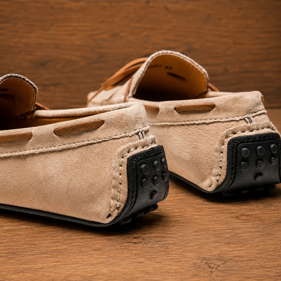 Vintage Suede Driving Loafers