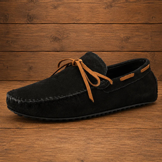 Vintage Suede Driving Loafers