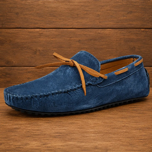 Vintage Suede Driving Loafers