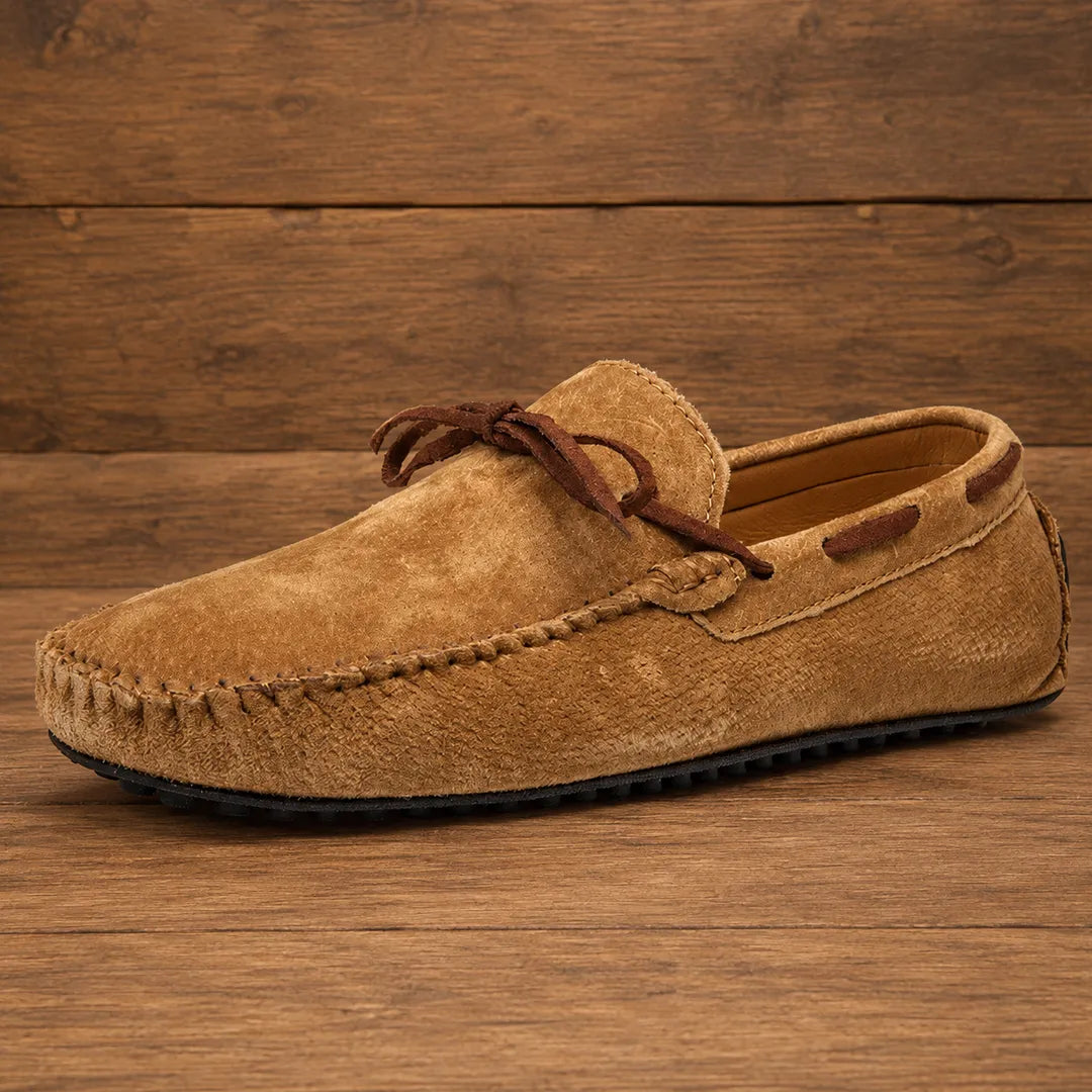 Vintage Suede Driving Loafers
