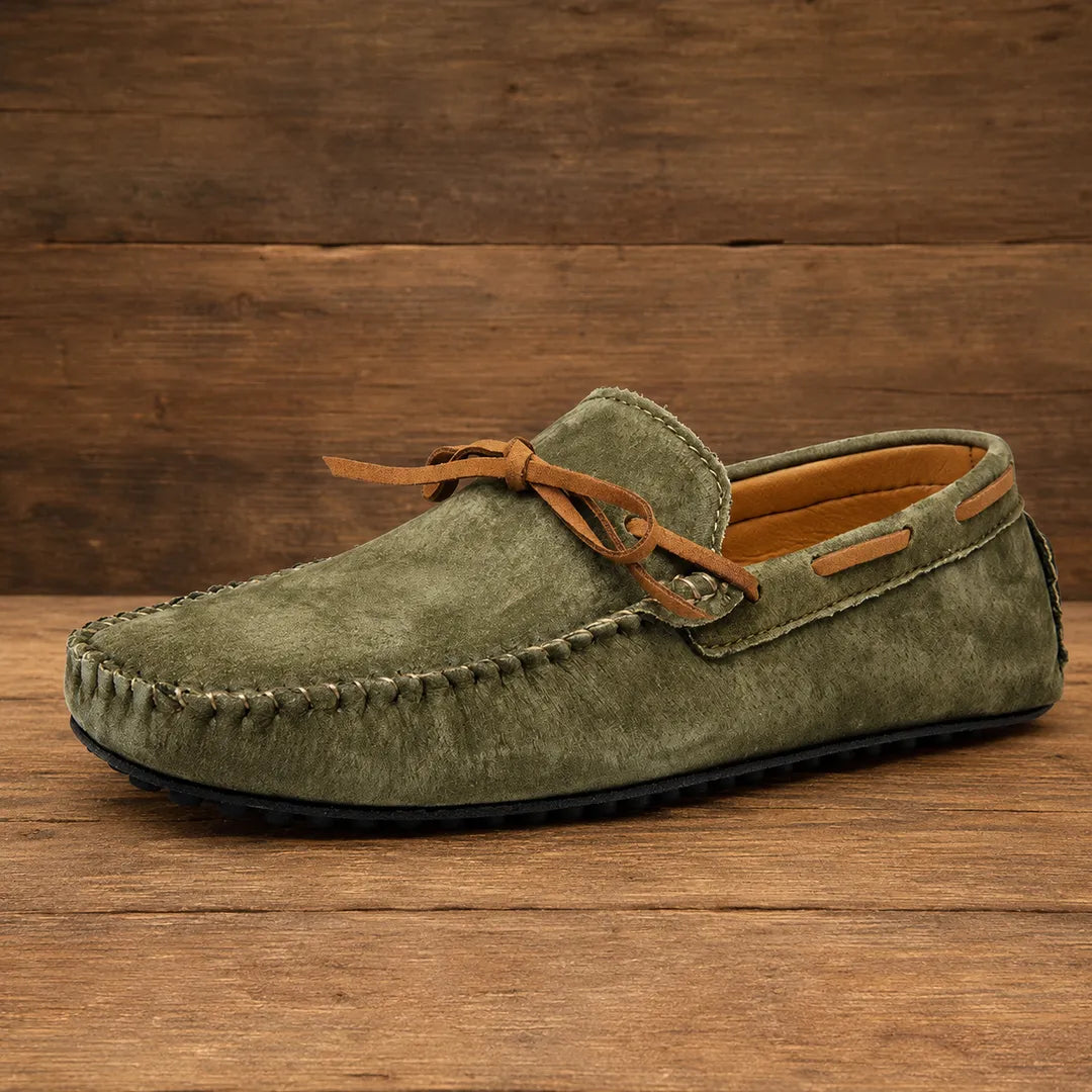 Vintage Suede Driving Loafers