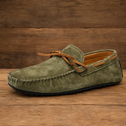 Vintage Suede Driving Loafers