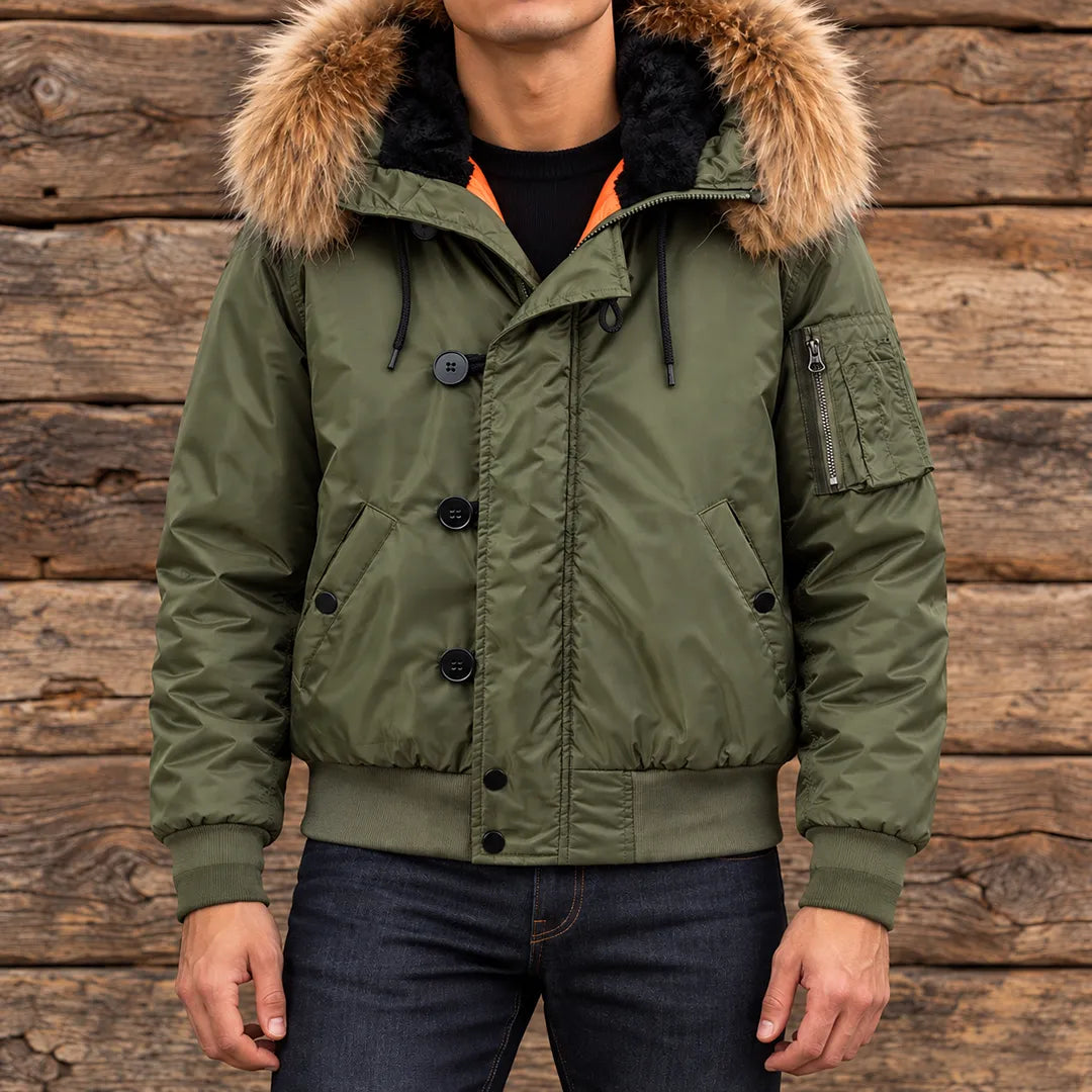 Warm Fur Bomber Jacket