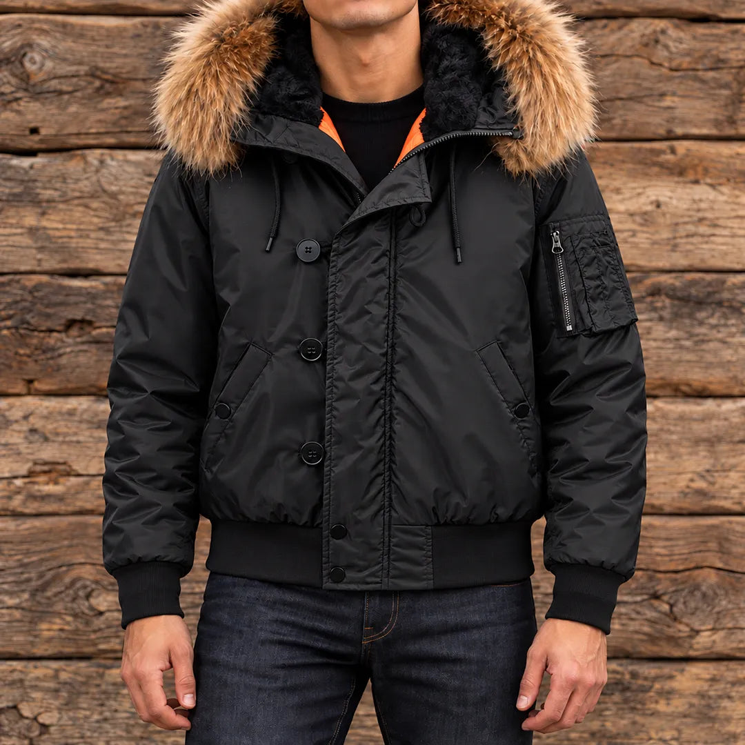 Warm Fur Bomber Jacket