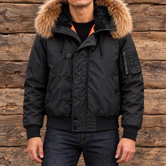 Warm Fur Bomber Jacket