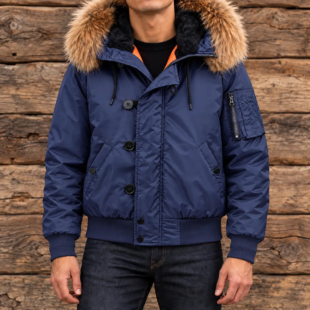Warm Fur Bomber Jacket
