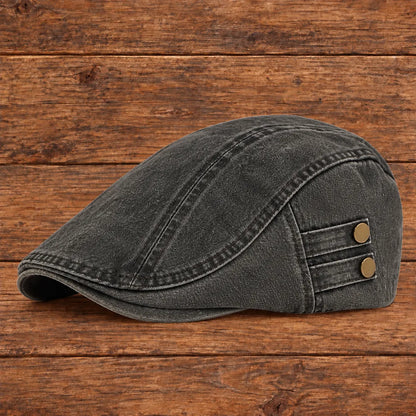 Washed Casual Flat Cap