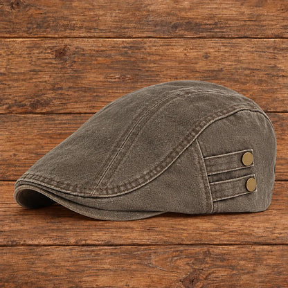 Washed Casual Flat Cap
