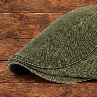 Washed Casual Flat Cap