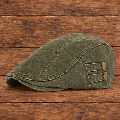 Washed Casual Flat Cap