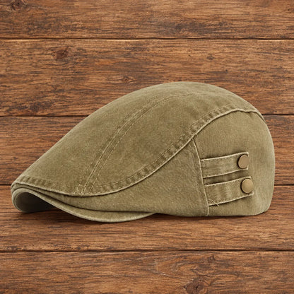Washed Casual Flat Cap