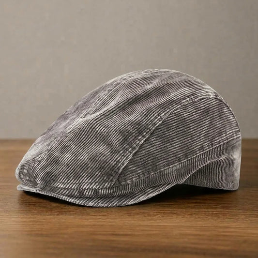 Washed Panel Flat Cap