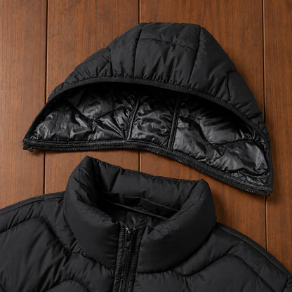 Wave Quilted Hooded Jacket