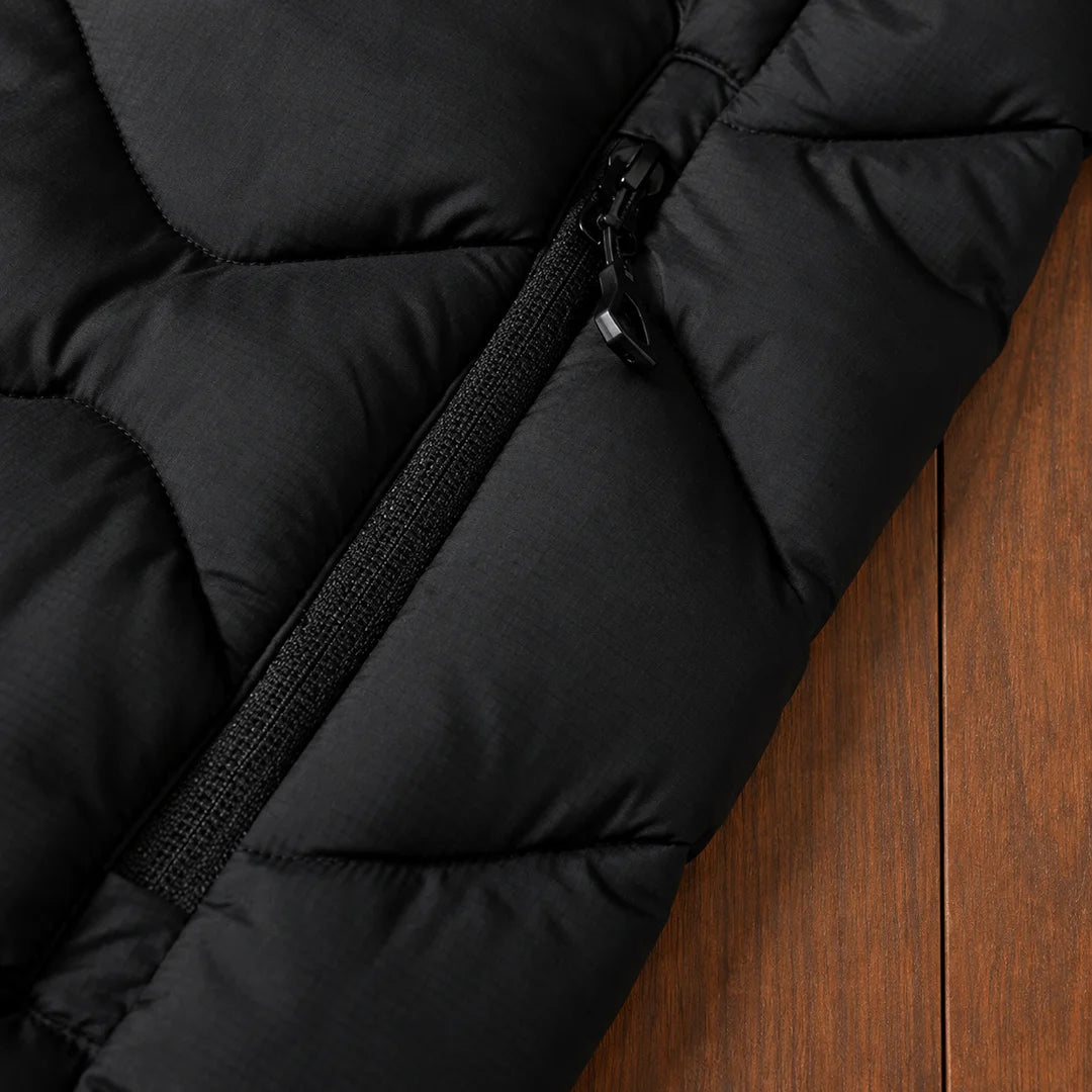 Wave Quilted Hooded Jacket