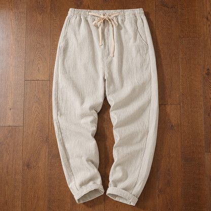 Drawstring Linen Loose Pants