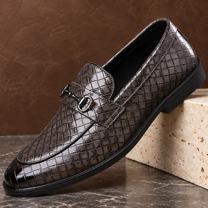 Woven Metal Bit Loafers