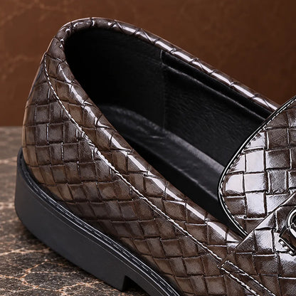 Woven Metal Bit Loafers