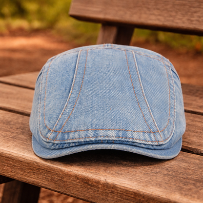 Denim Flat Cap