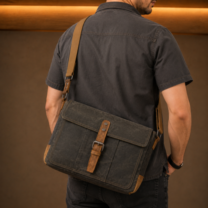 Vintage Canvas Messenger Bag
