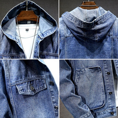 HOODED JEANS JACKET