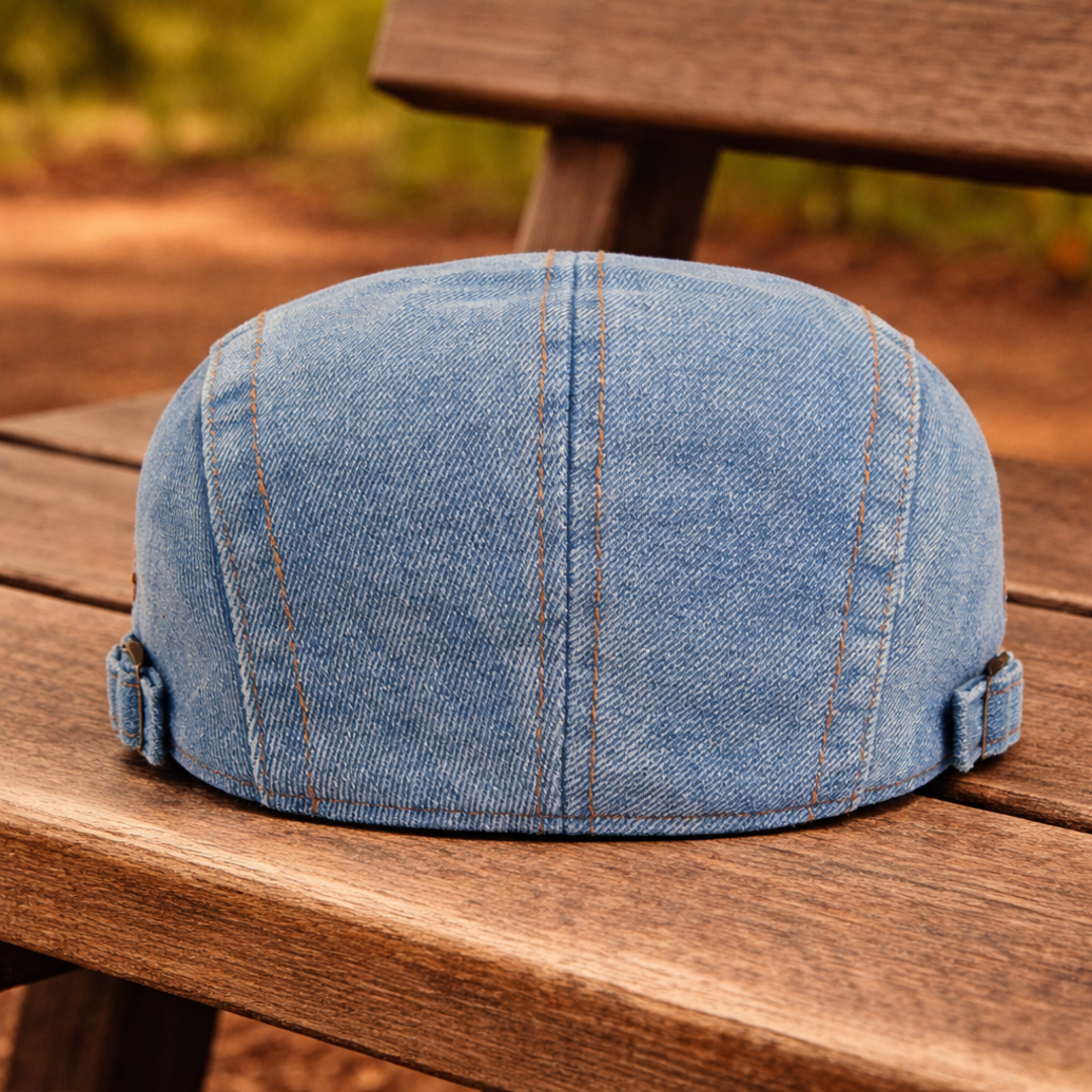 Denim Flat Cap