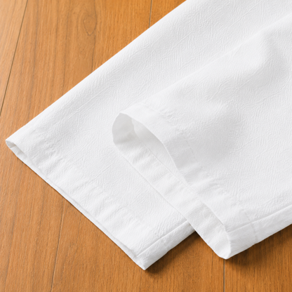 Drawstring Straight-Leg Trousers
