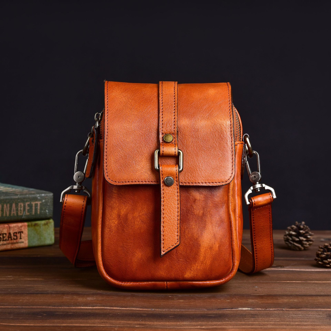 Cowhide Leather Crossbody Bag