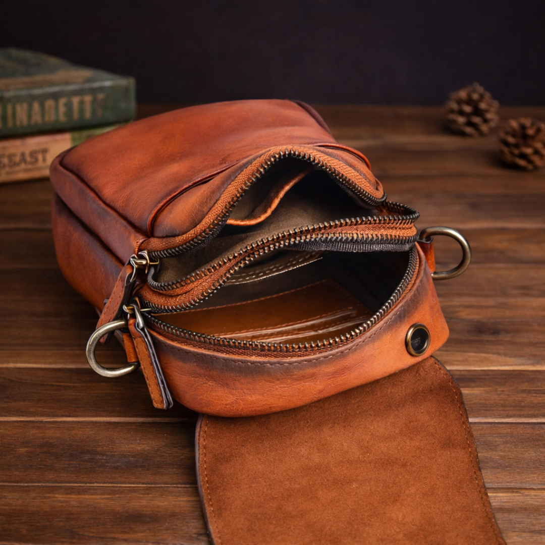Cowhide Leather Crossbody Bag