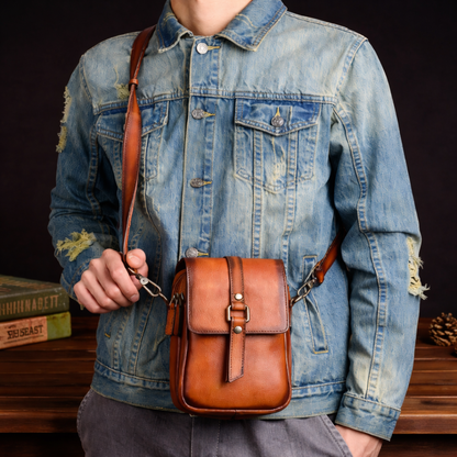 Cowhide Leather Crossbody Bag
