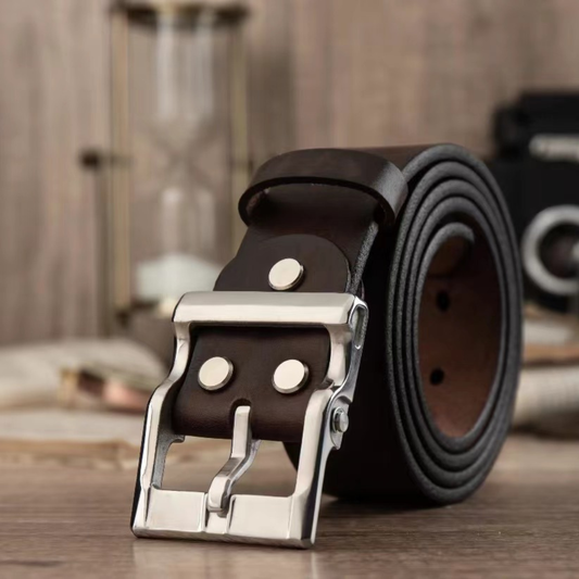 Rivet Detail Leather Belt