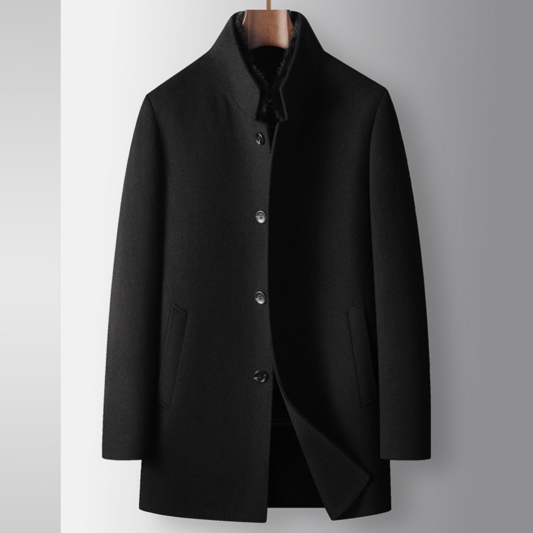 Refined Wool Mink Coat