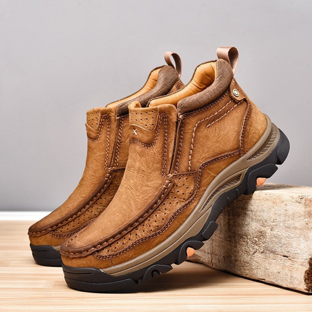 Premium Leather High-Top Shoes